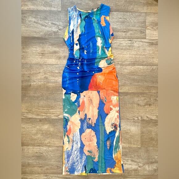 ZARA Open Back Midi Dress NWT - Picture 15 of 16